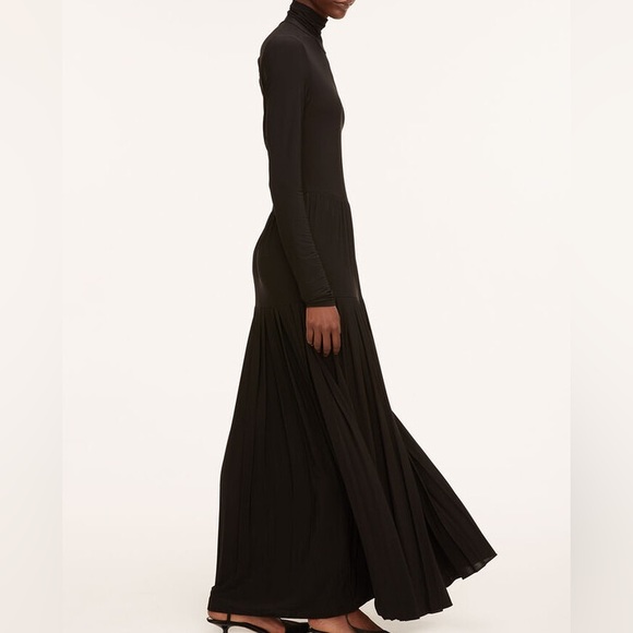 Pleated Mock Neck Dress - Picture 2 of 12